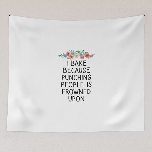 Item preview, i bake because punching people is frowned upon Funny Baker Gift designed and sold by Chamssou.