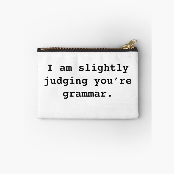 Item preview, I am slightly judging you’re (your) grammar. Ironic Funny Sarcastic - Black over White designed and sold by johnta17.