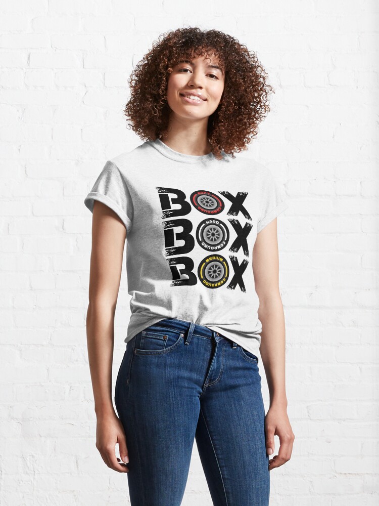 Alternate view of Box Box Box F1 Tyre Compound V2 Design Classic T-Shirt