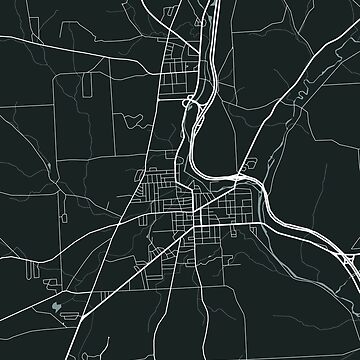 Artwork thumbnail, Cortland New York Map Line Art - Dark Green by Rachel McNeil