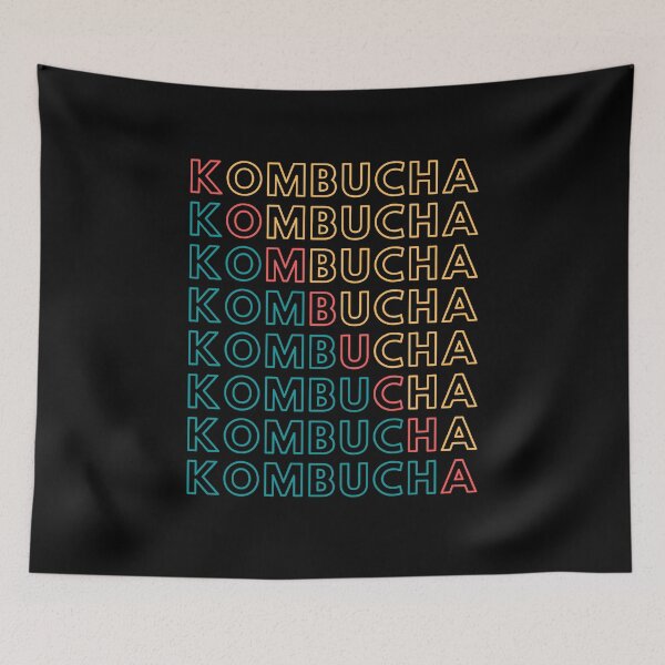 Item preview, KOMBUCHA Booch Retro Text Vegan Vegetarian designed and sold by a-little-ink.