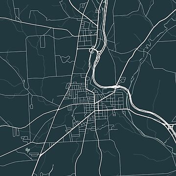 Artwork thumbnail, Cortland New York Map Line Art by Rachel McNeil