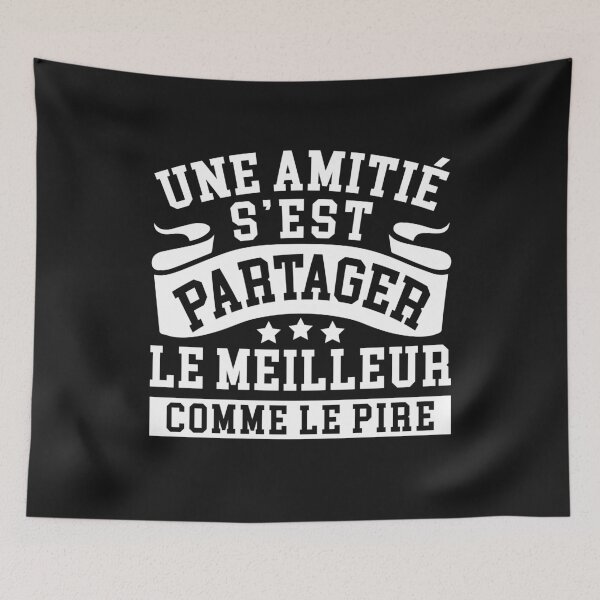 Aperçu de l'œuvre T-shirt amitié - une amitié s'est partager le meilleur comme le pire - cadeau - anniversaire créée et vendue par ali998.