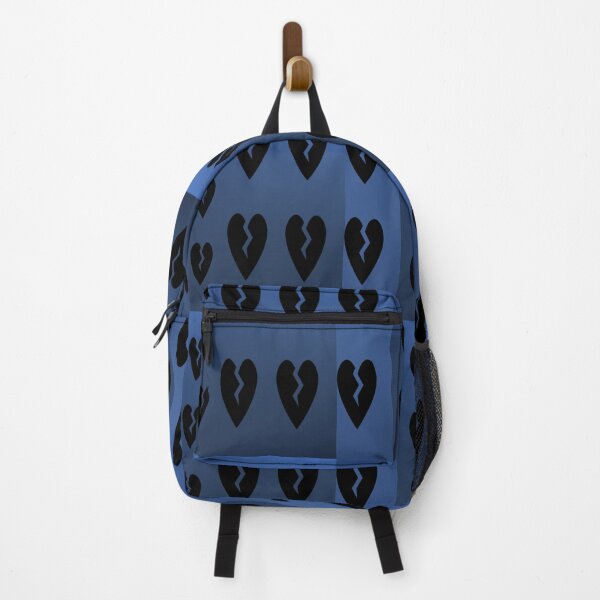 Item preview, 9 black broken hearts with different shades of blue background designed and sold by Vicky Rodden.