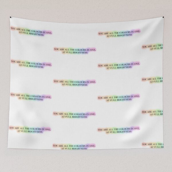 Item preview, You are all the colours in one, at full brightness quote rainbow blur background designed and sold by StilinskiHeda.