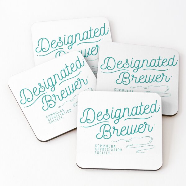 Item preview, DESIGNATED BREWER KOMBUCHA APPRECIATION SOCIETY Retro Text Vegan Vegetarian designed and sold by a-little-ink.