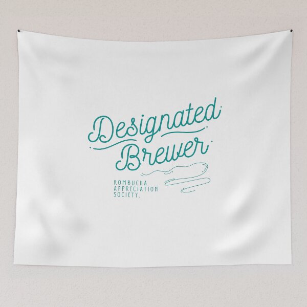 Item preview, DESIGNATED BREWER KOMBUCHA APPRECIATION SOCIETY Retro Text Vegan Vegetarian designed and sold by a-little-ink.