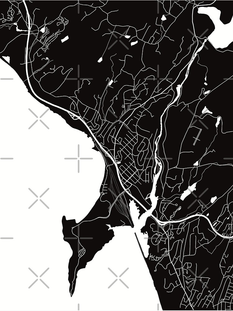 Thumbnail 3 of 3, Art Print, Croton-On-Hudson New York Map Line Art designed and sold by bird767.