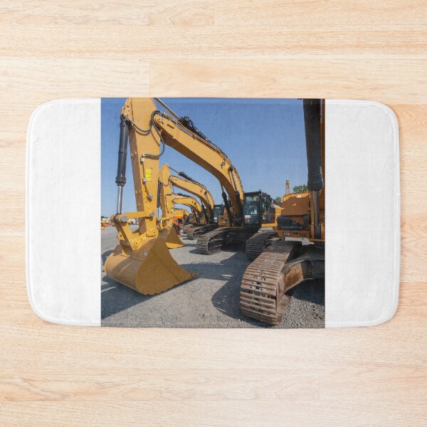 Item preview, Row of excavators at a construction site  designed and sold by Marc Molenaar.