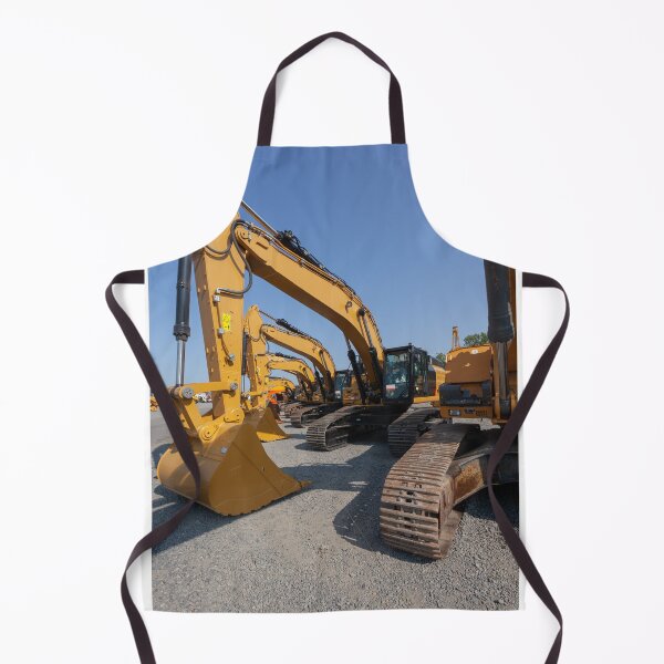 Item preview, Row of excavators at a construction site  designed and sold by Marc Molenaar.