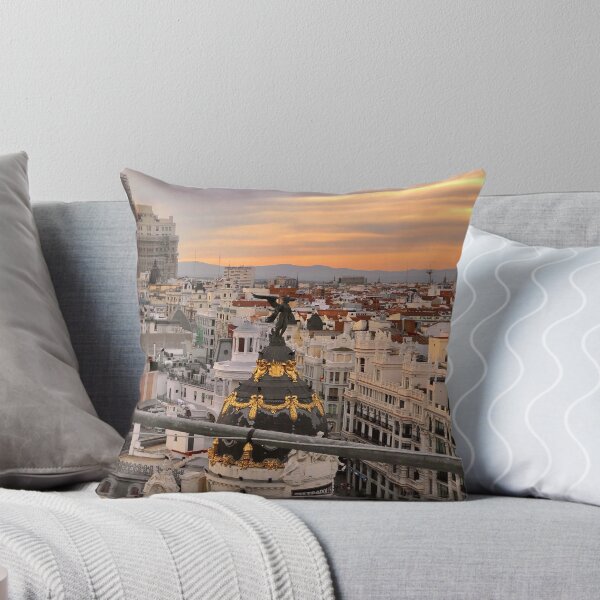 Item preview, Metropolis building skyline in Madrid at sunset designed and sold by YesShop.
