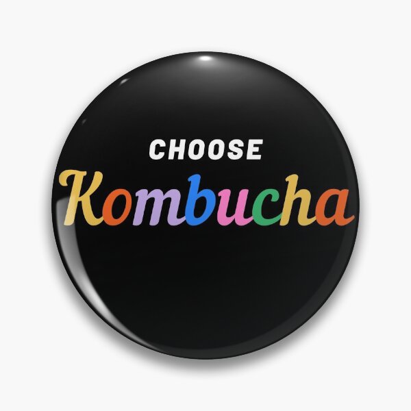Item preview, CHOOSE KOMBUCHA Cute Retro Rainbow Text Vegan Vegetarian designed and sold by a-little-ink.
