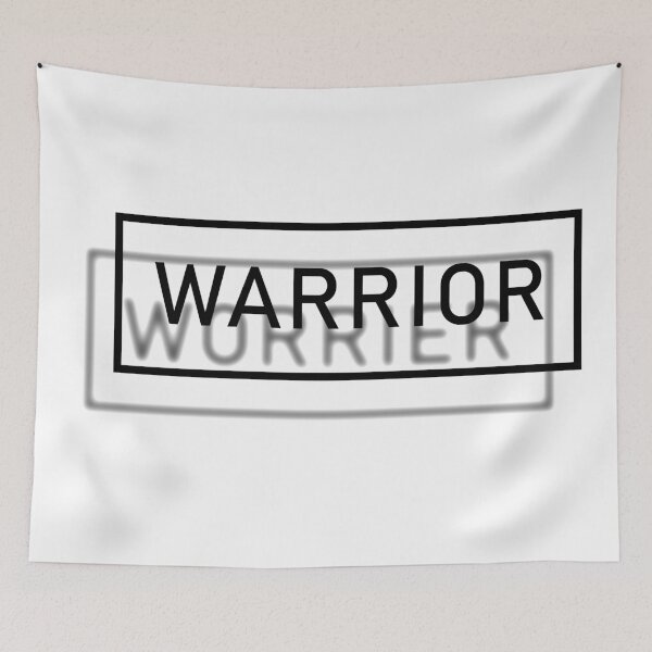 Item preview, Warrior-Worrier shadow-Be a warrior not a worrier quote designed and sold by InkLove.