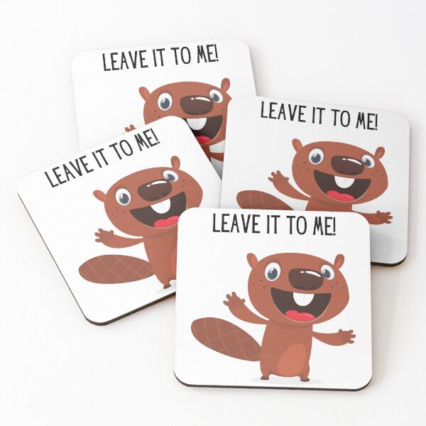 Item preview, Leave it to me! Cute beaver illustration and text. designed and sold by JellyBeenzz.