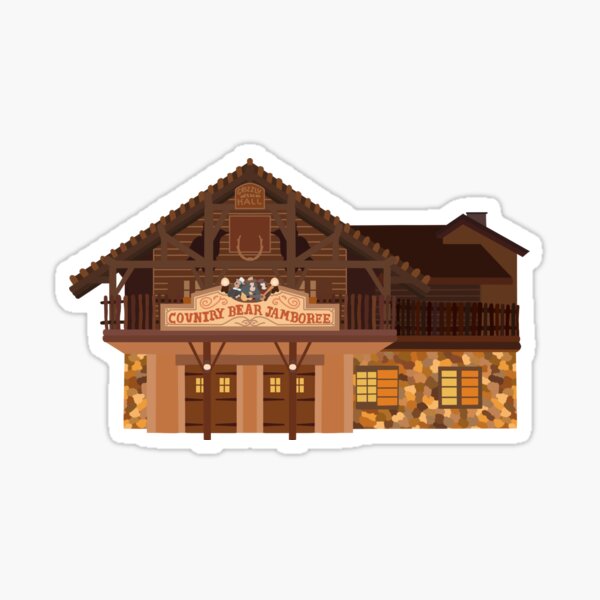 Magic Kingdom Country Bear Jamboree Building Sticker