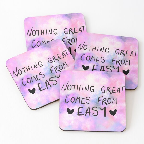 Item preview, Nothing great comes from easy designed and sold by PascalsArtBox.