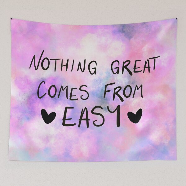 Item preview, Nothing great comes from easy designed and sold by PascalsArtBox.