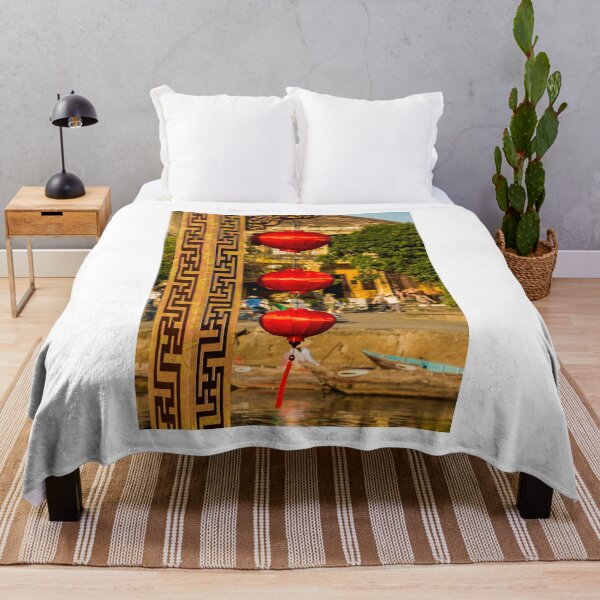 Item preview, Three red vietnamese or chinese lanterns hanging in Hoi An, Vietnam designed and sold by SnapTPhotograph.
