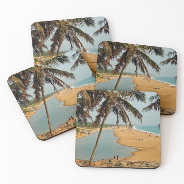 Item preview, Palm and Ocean coast with big waves in India designed and sold by RaimondKlavins.