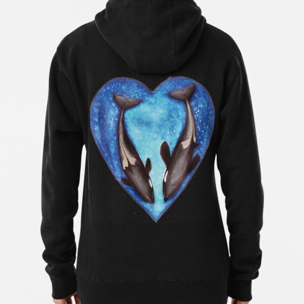 Valentine's Orca's Pullover Hoodie