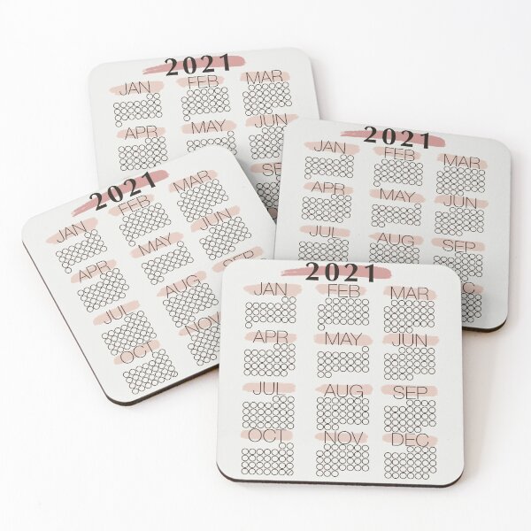Item preview, 2021 Simple Pink Calendar designed and sold by AtlasPrints.