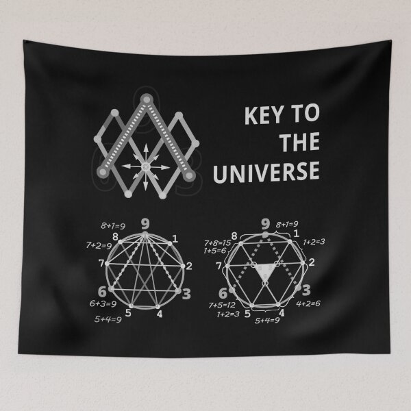 Item preview, Key To The Universe (white on dark monochrome) designed and sold by tuzlay.
