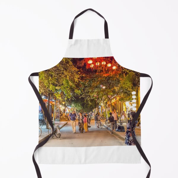 Item preview, Le loi street at night, with lanterns, trees and suit shops, Hoi An, Vietnam  designed and sold by SnapTPhotograph.