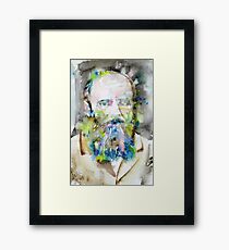 FYODOR DOSTOYEVSKY - watercolor portrait.6 Framed Print