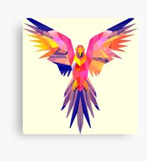 Low-Poly Tropical Bird Canvas Print