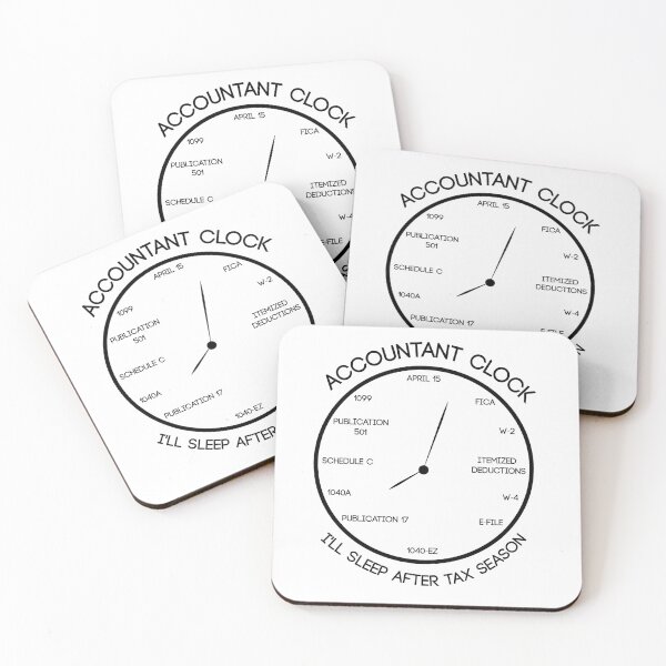Item preview, Accountant time clock - Funny Accountant Gift, Tax Season Present, Accountant T-Shirt, Tax Auditor Gift, Tax Auditor Sticker designed and sold by Eddyed.