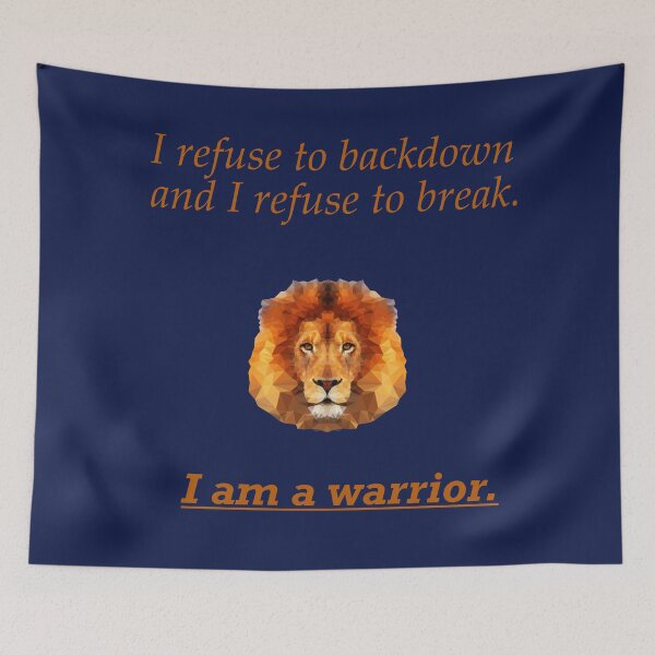Item preview, I Am A Warrior-Lion Edition designed and sold by Megan-Alice.