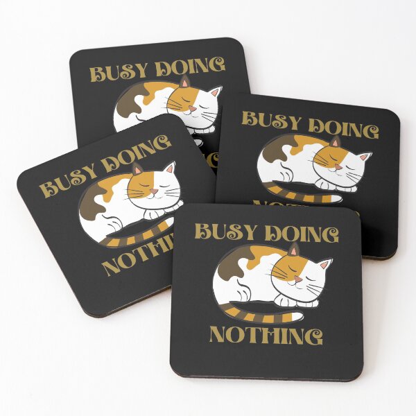 Item preview, Busy Doing Nothing Sleeping Calico Cat Kitten Kitty  designed and sold by Drnksuzys.
