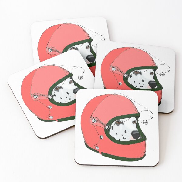 Item preview, Dalmation Dog Motorbike Helmet Funny Pet Motorcycle Rider designed and sold by luvvvvvit.