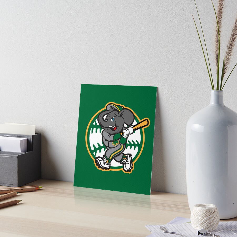 Oakland A's Elephant Baseball Metal Print for Sale by OrganicGraphic