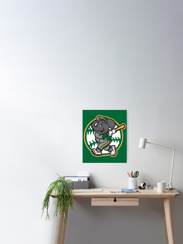 Oakland A's Elephant Baseball Poster for Sale by OrganicGraphic