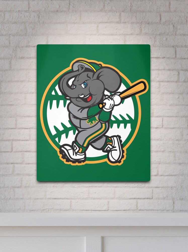 Oakland A's Elephant Baseball Metal Print for Sale by OrganicGraphic