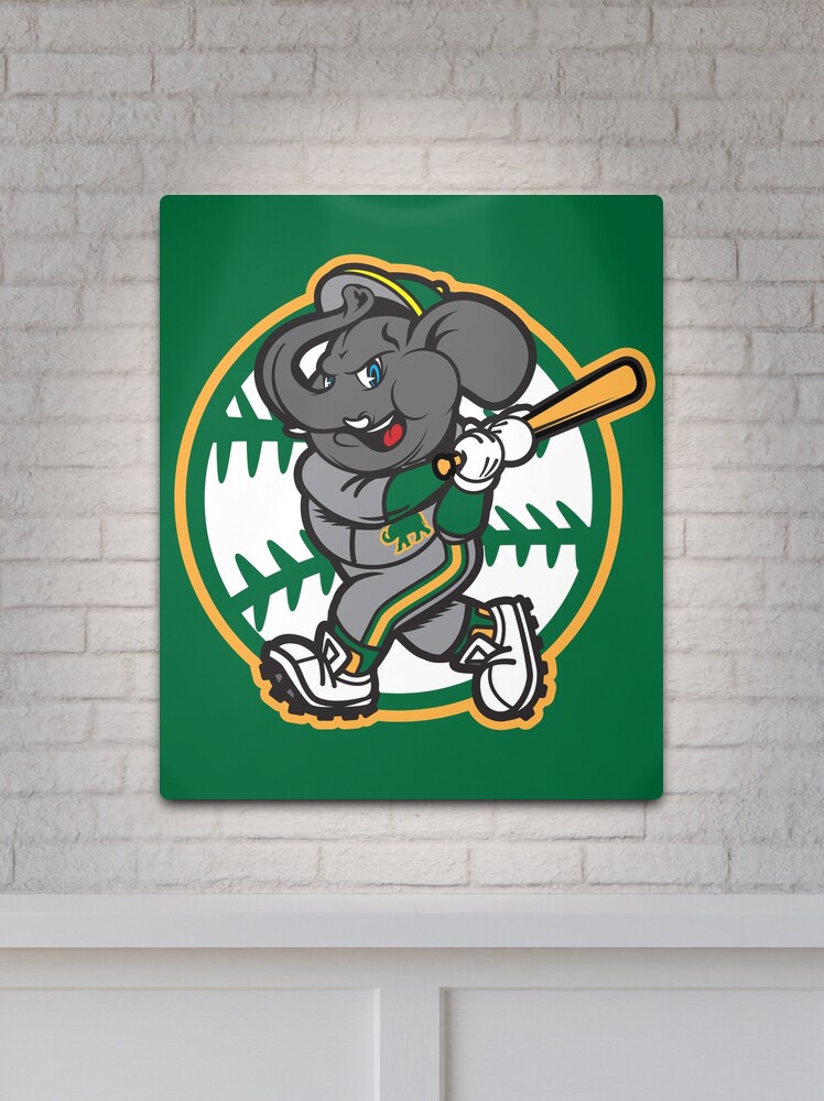 Oakland A's Elephant Baseball Metal Print for Sale by OrganicGraphic