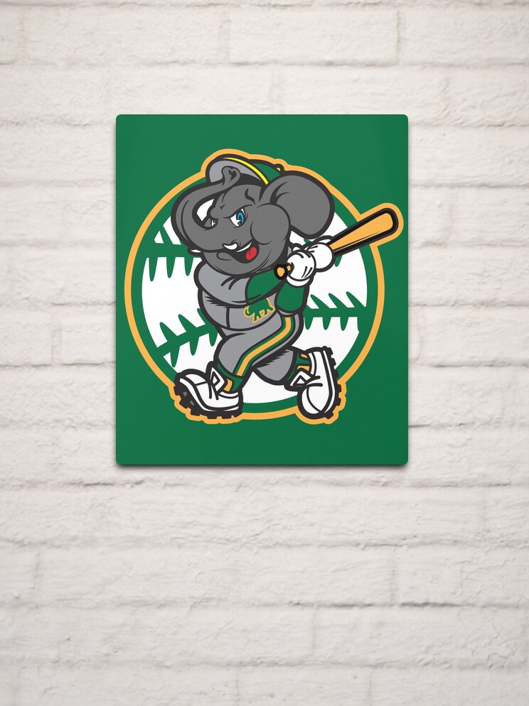 Oakland A's Elephant Baseball Metal Print for Sale by OrganicGraphic