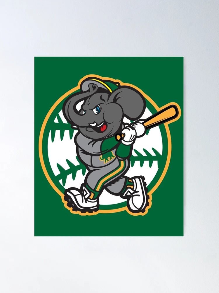 Oakland A's Elephant Baseball Art Print for Sale by