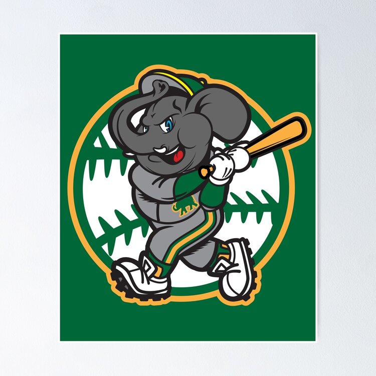 Oakland A's Elephant Baseball Sticker