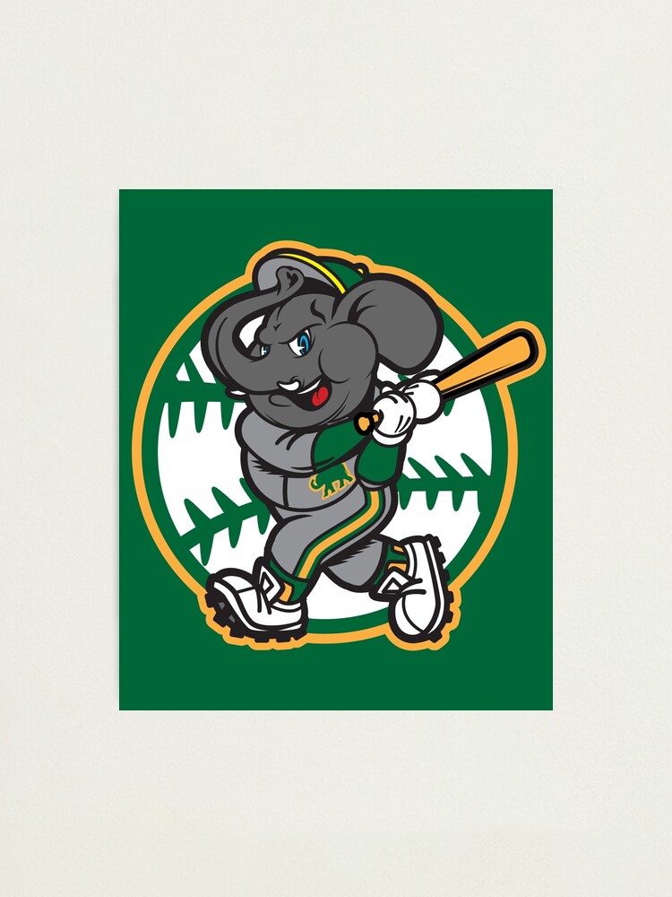 Vintage Athletics baseball Stomper Elephant Mascot logo