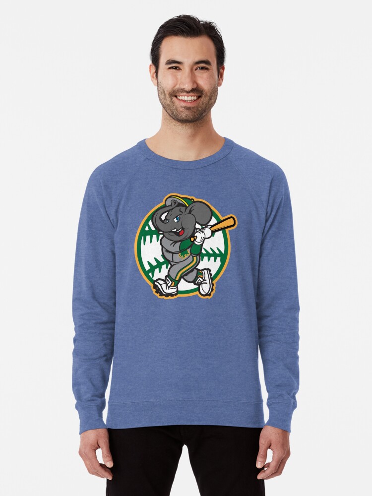 Oakland Athletics Elephant Retro MLB Crewneck Sweatshirt Hoodie