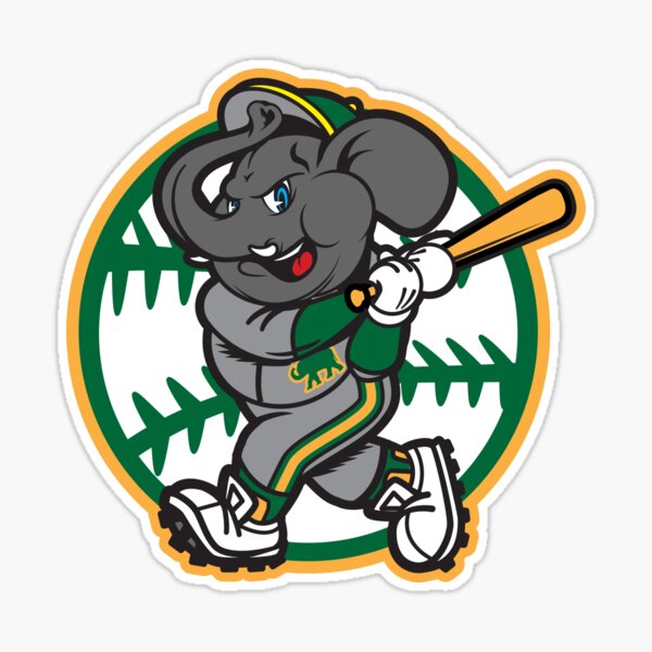 Oakland A's Elephant Baseball Metal Print for Sale by OrganicGraphic