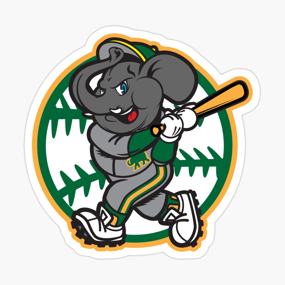 Oakland A's Elephant Baseball Poster for Sale by OrganicGraphic