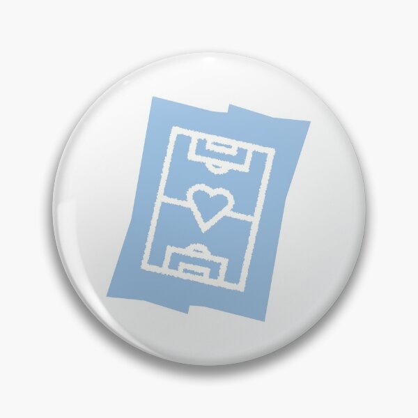 Item preview, Soccer field with heart - sky blue designed and sold by 22ndbrand.