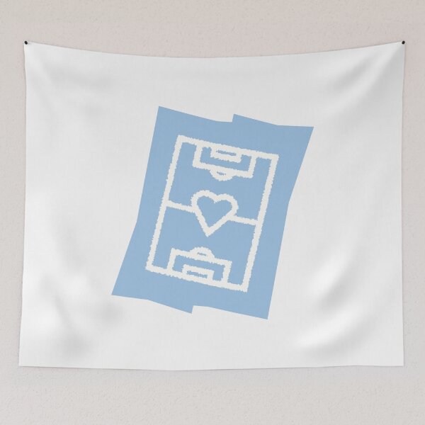 Item preview, Soccer field with heart - sky blue designed and sold by 22ndbrand.