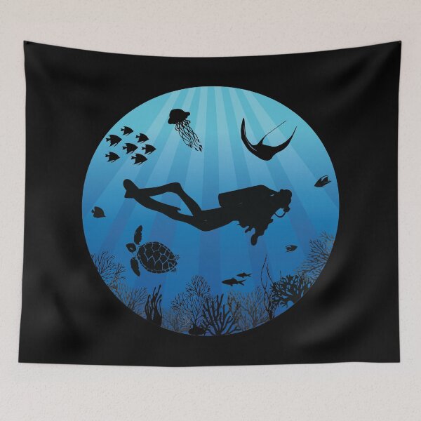 Item preview, Deep Water Diver Sea Life designed and sold by TheInkElephant.