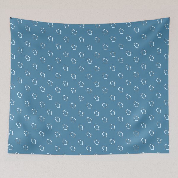 Item preview, Wisconsin Shape Pattern - Blue designed and sold by NumeralV.