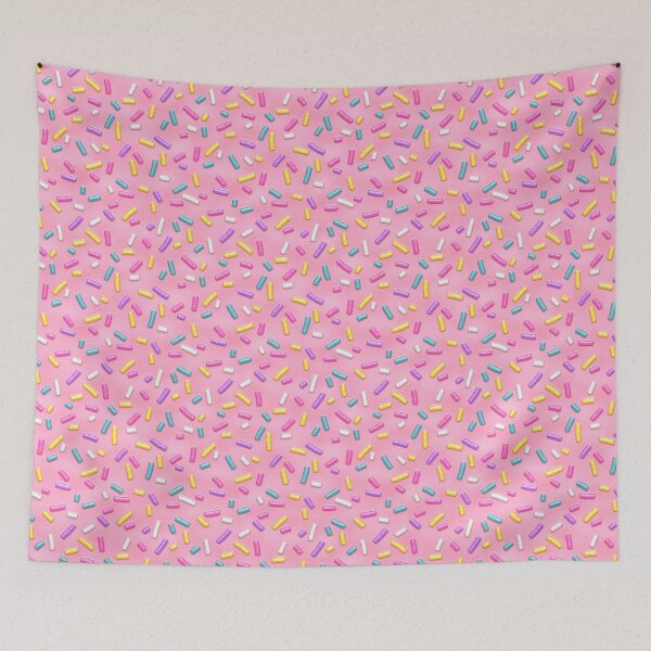 Item preview, Pink Donut Sprinkles Doughnuts Dessert Pattern designed and sold by Spaceshipsells.