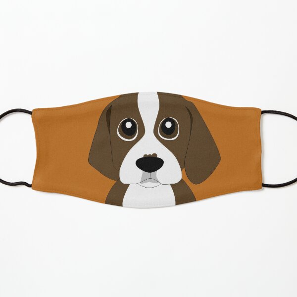 A Cute Brown and White Dog Kids Mask